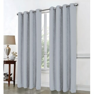 Cassi Shimmer Woven Texture Window Curtain Set