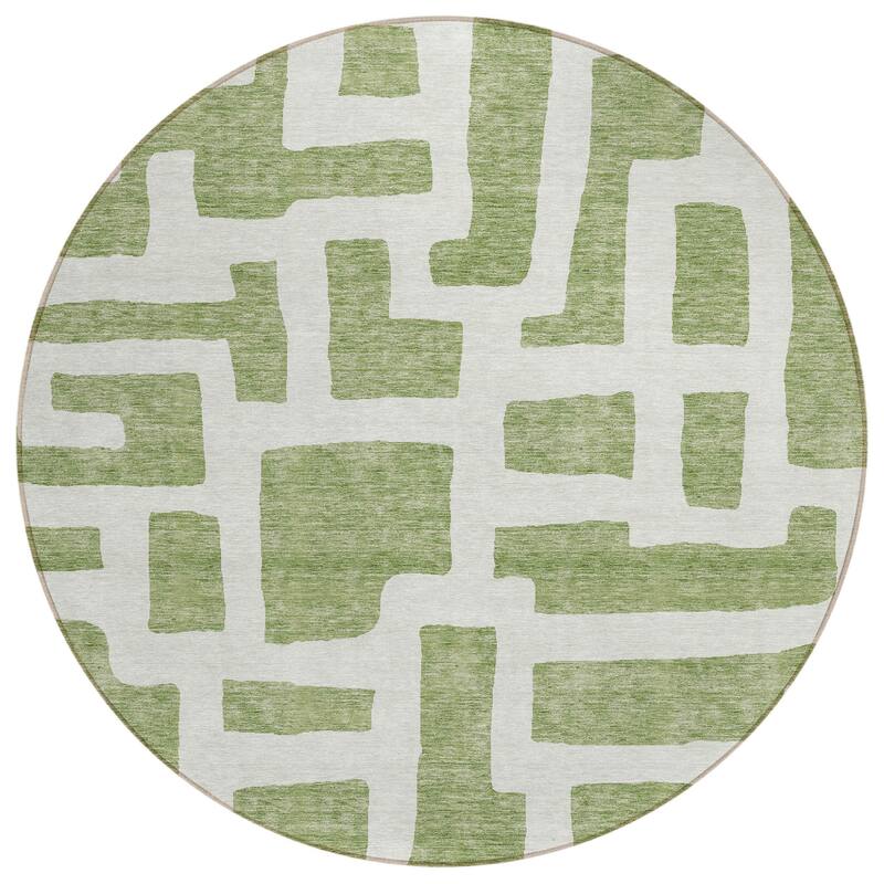 HomeRoots Abstract Transitional Rectangle Outdoor Rug