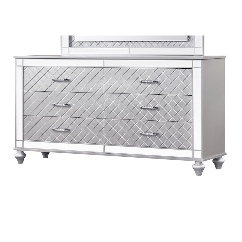 Livorno Gunmetal 6-Drawer 62 in. W Dresser