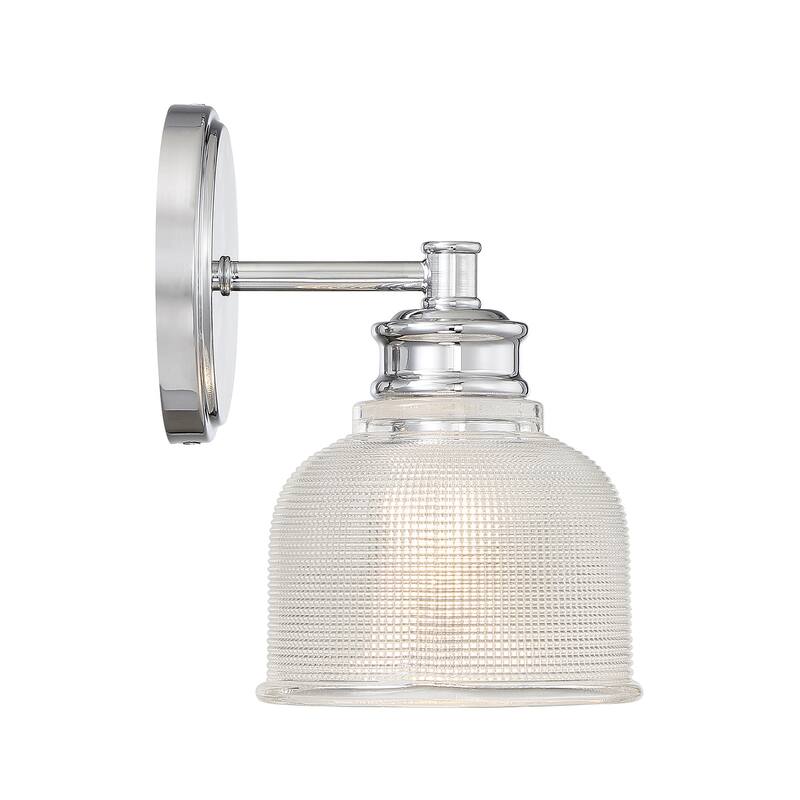 Bellevue SH47154 10" Tall Wall Sconce with a patterned glass dome