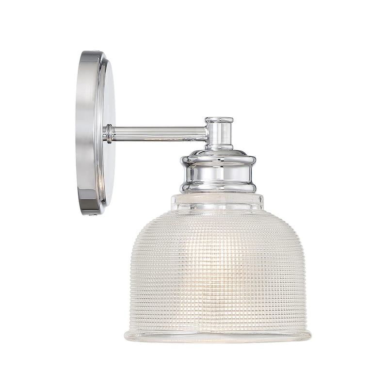 Bellevue SH90093 10" Tall Bathroom Sconce with Textured Glass Shade