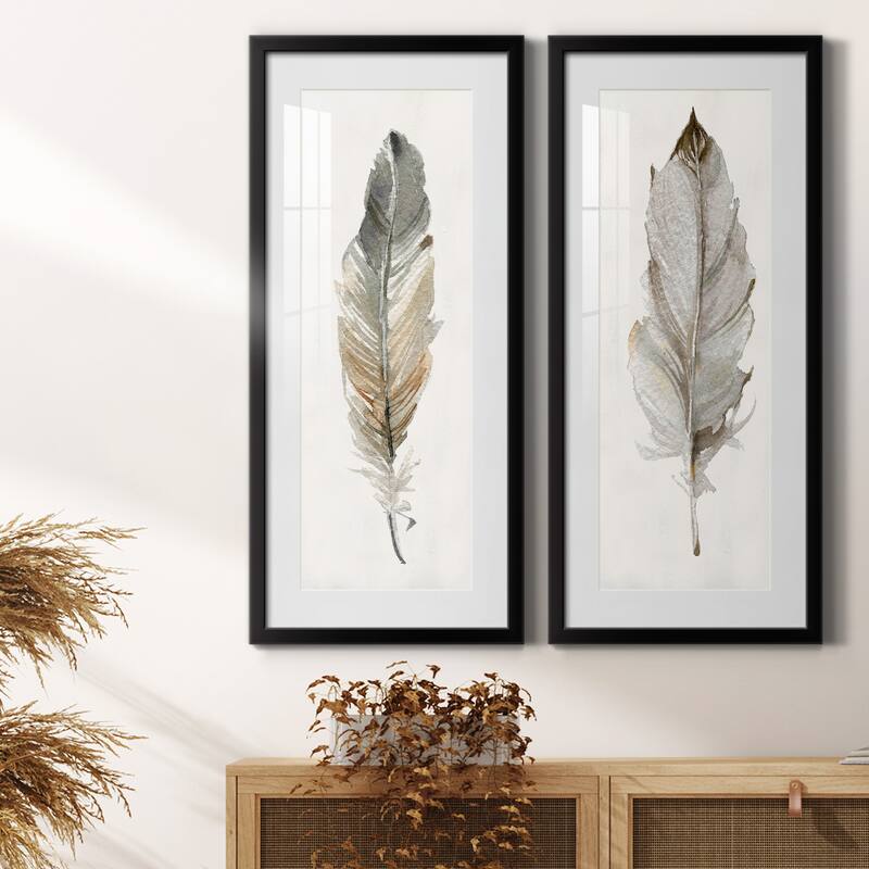 Neutral Feather I-Premium Gallery Framed Print - Ready to Hang