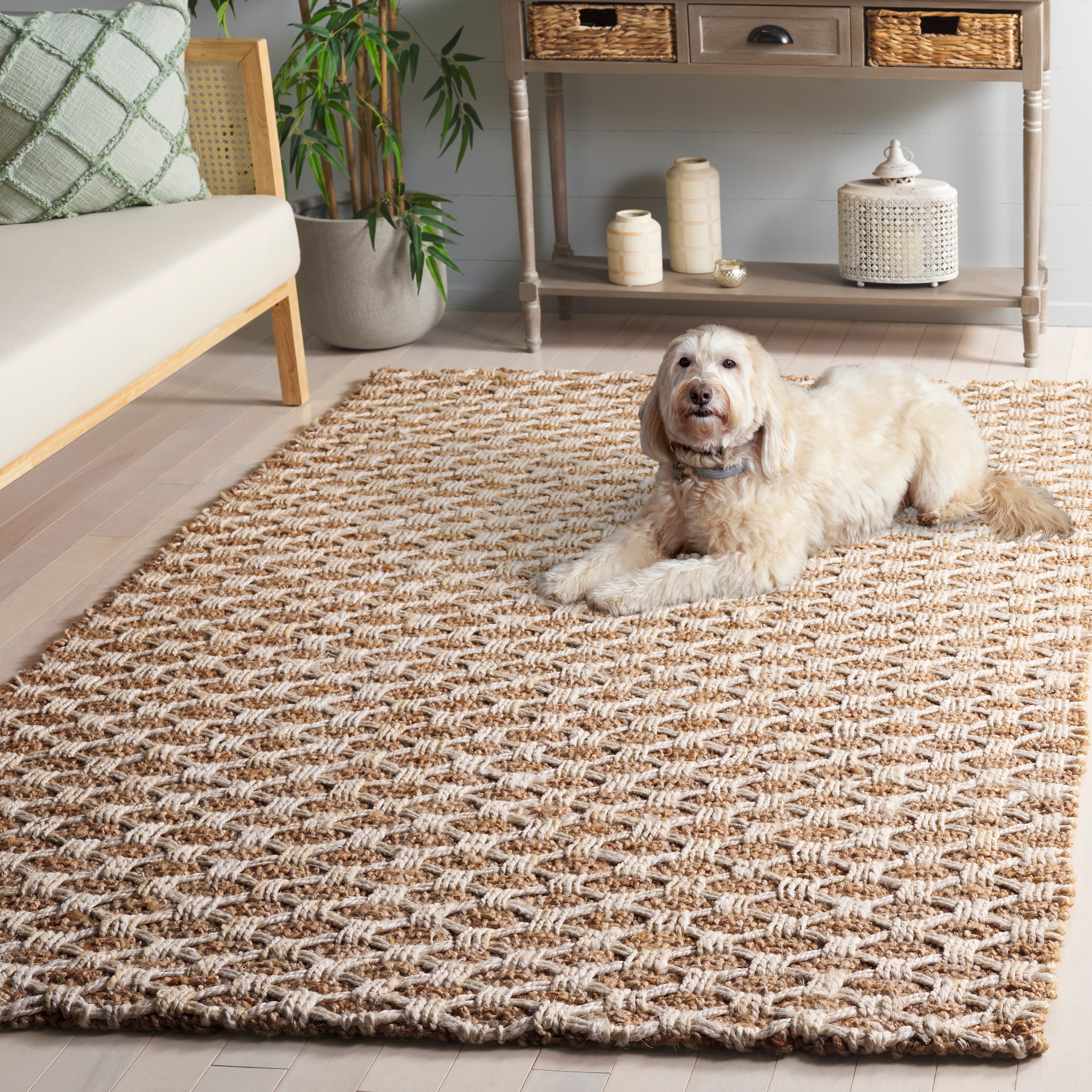 裄丈 (ys33)シェルカービング　¥12000→¥8500 SAFAVIEH Handmade Natural Fiber Chigusa Farmhouse Jute Rug