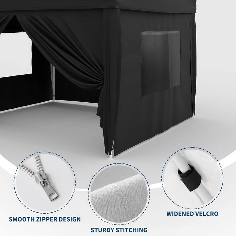 4-Piece Waterproof Replacement Tent Sidewalls, SunWall Panels for 10x10ft Pop Up Canopy (Canopy Tent NOT Included) - N/A