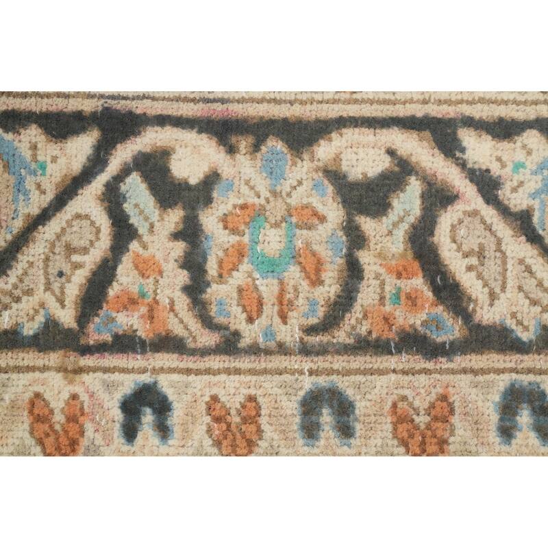 Hand Knotted Oriental 100% Wool Carpet Traditional Floral Purples Tabriz Area Rug - 4' 7'' X 3' 3''