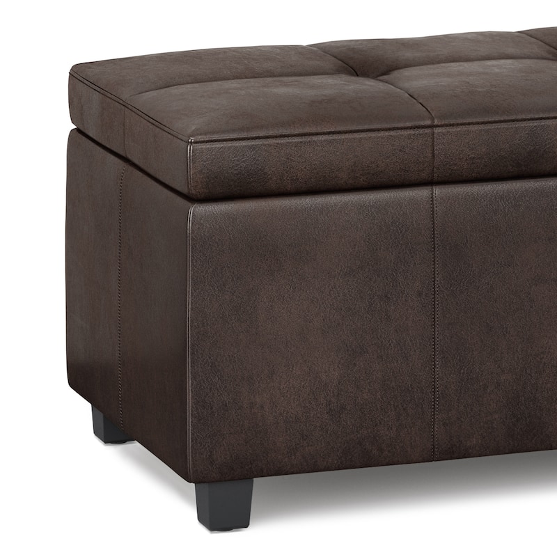 WYNDENHALL Cambridge 48 inch Wide Contemporary Rectangle Storage Ottoman