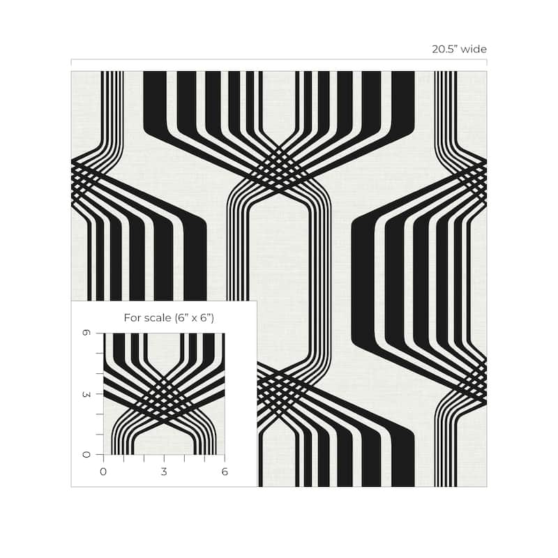 NextWall Striped Geo Peel and Stick Wallpaper