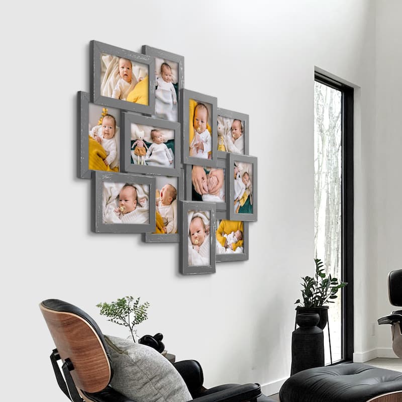 HELLO LAURA 12 Opening Decorative Wall Hanging Collage Picture Photo Frame