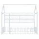 preview thumbnail 22 of 40, Twin Size Metal Bed House Bed Frame with Fence and Four Metal Grid Shelves