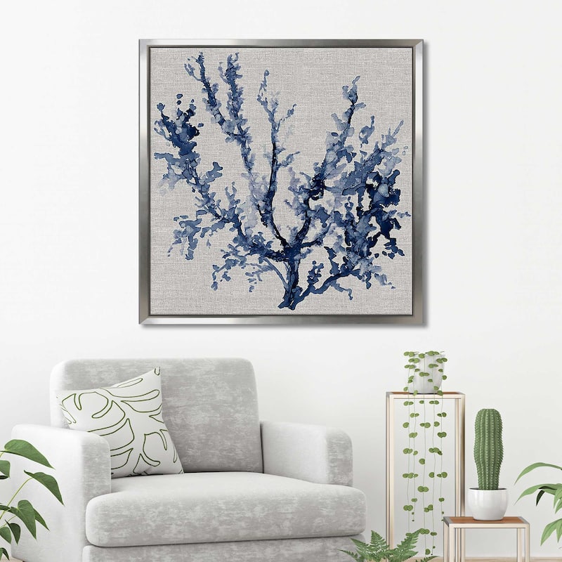 "Linen Sea Coral III" Print on Floating Canvas