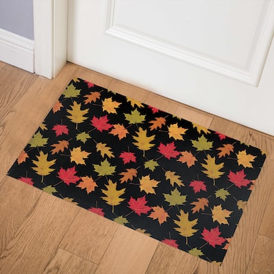 FALL LEAVES ARE FALLING Indoor Floor Mat By Kavka Designs