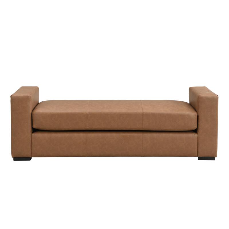 Christopher Knight Home- Zephyrine Faux Leather Ottoman