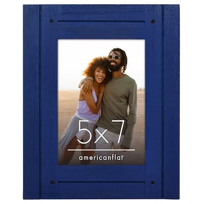 Picture Frame - Rustic Picture Frame with Textured Engineered Wood, Shatter Resistant Glass and Easel Back