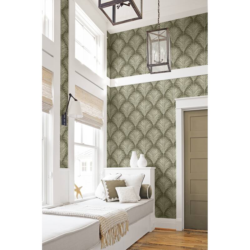 NextWall Grassland Palm Peel and Stick Wallpaper