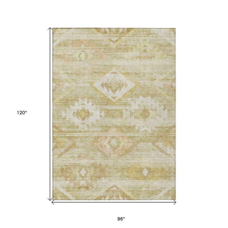 HomeRoots Southwestern Transitional Rectangle Outdoor Rug