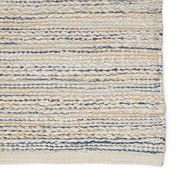 Shop Solis White Blue Natural Jute Stripe Area Rug 8 X 10 7