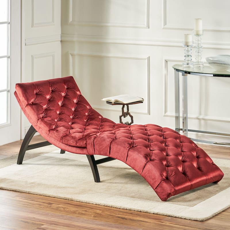 72.5" Button Tufted Chaise Lounge Chair