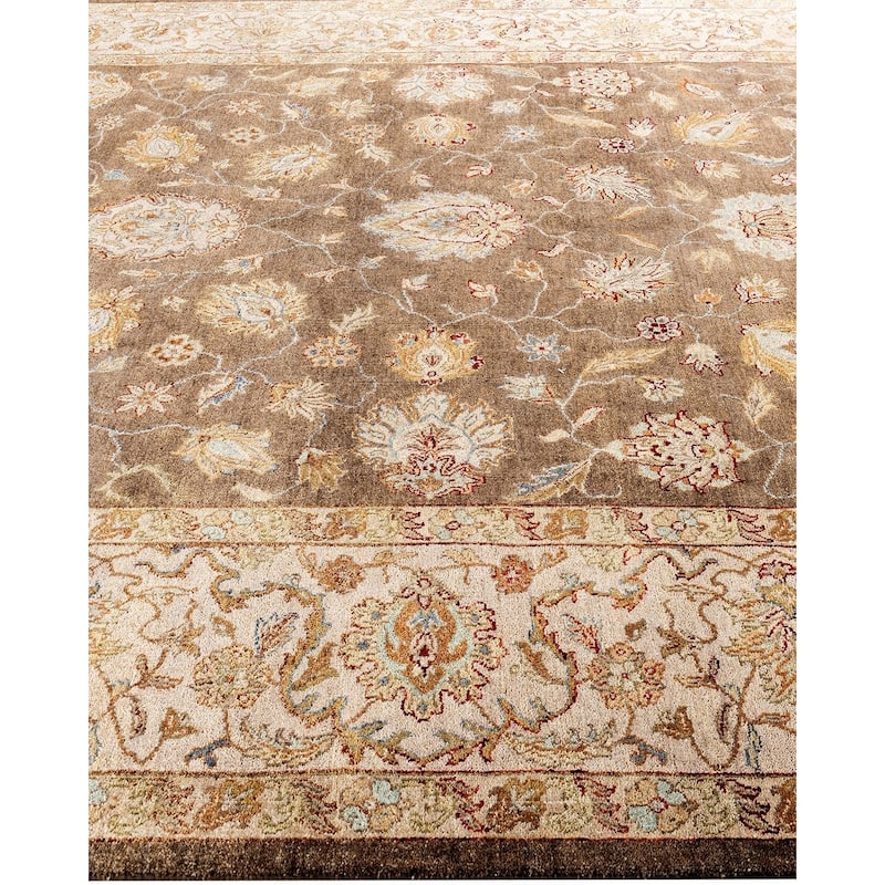 Oushak One-of-a-Kind Handmade Area Rug, Brown - 8' 2" x 9' 9"