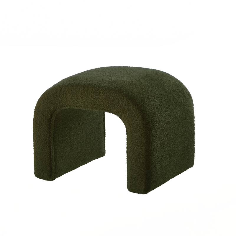 Set of 3 U-Shaped Modern Bench Ottoman Bench for Entryway