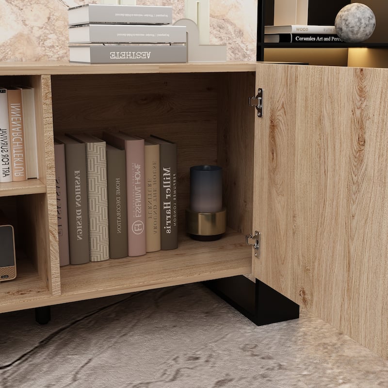 Entertainment Center with Fireplace Option:2 Flame Modes1500W 68.9"W
