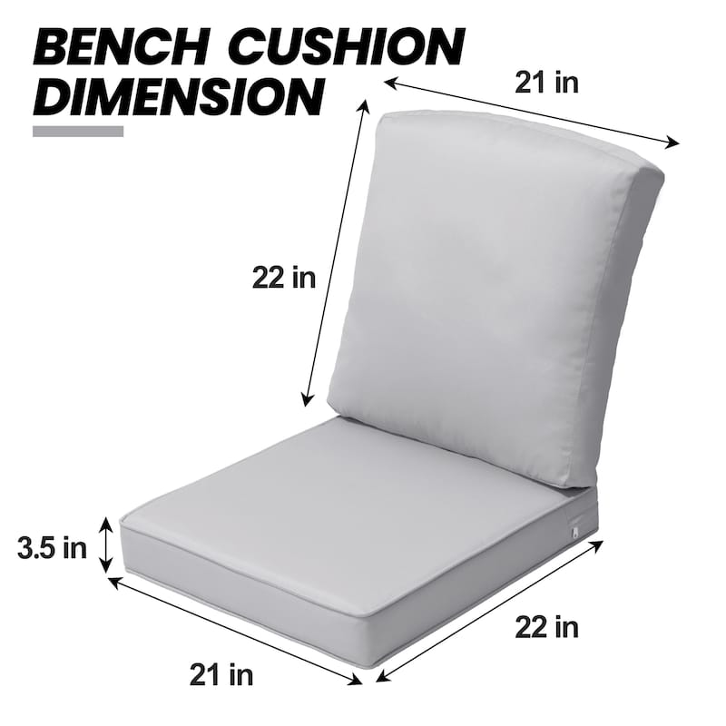 21 W x 22 D in. Deep Seat Outdoor Cushion Set by Crestlive Products