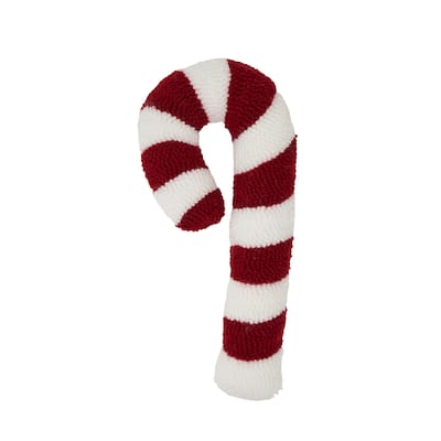 Candy Cane Twist Poly Filled Throw Pillow
