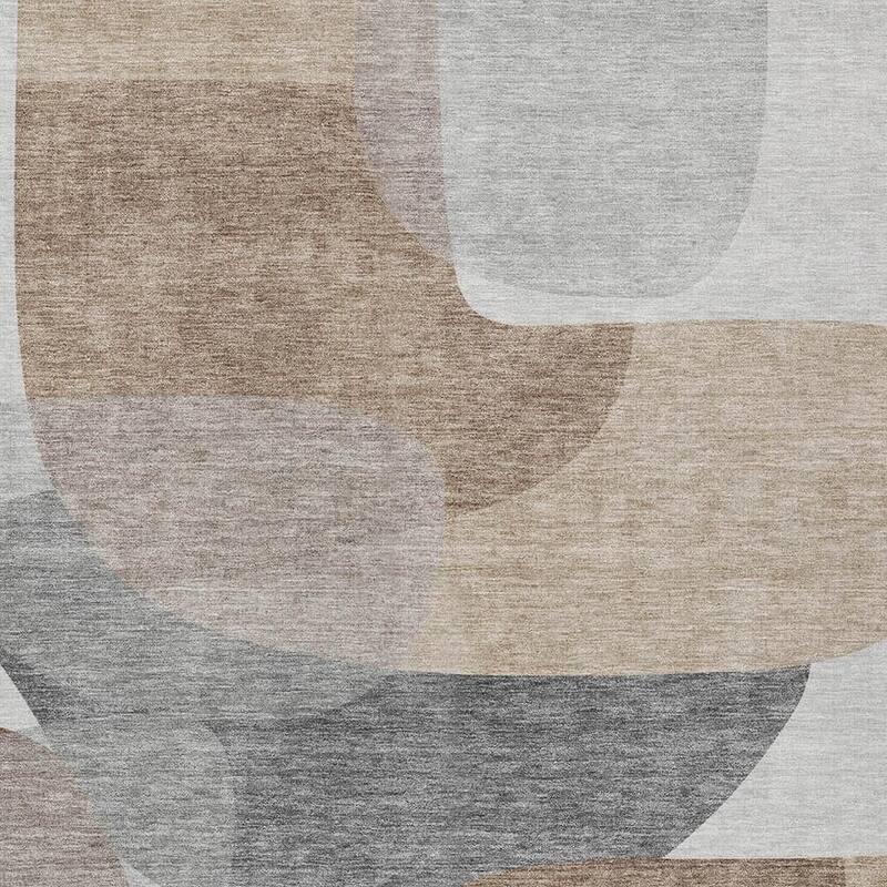 HomeRoots Abstract Transitional Rectangle Outdoor Rug