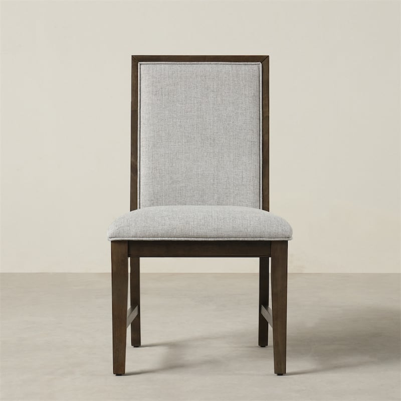 Solid Wood Upholstered Dining Chairs,Set of 2