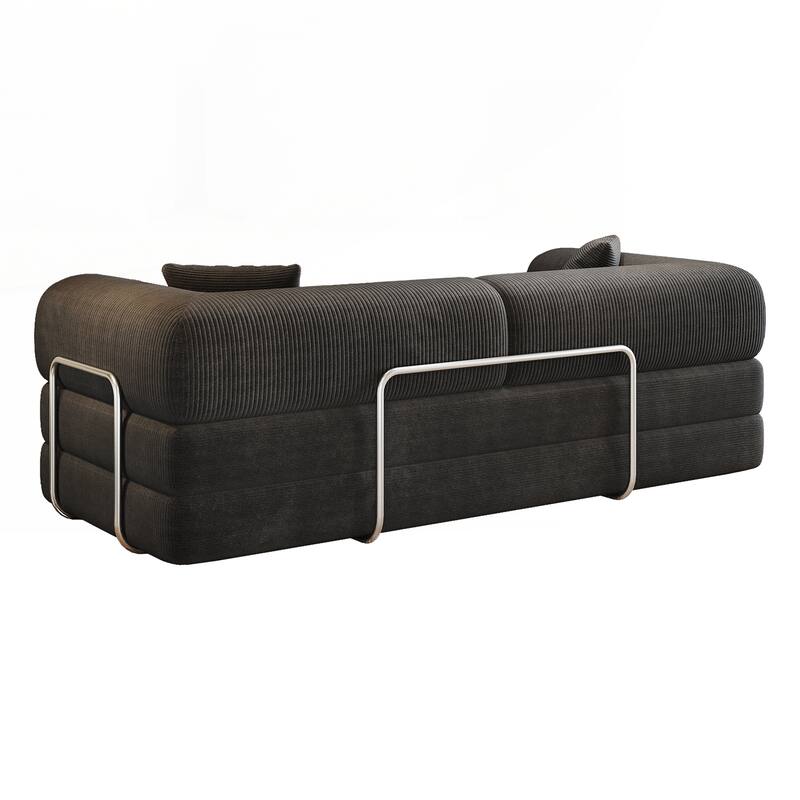 Compression Sofa,Convertible Floor Sofa Bed-with Pillow Back Support Armrest,Comfy Futon Couch Sleeper Bed