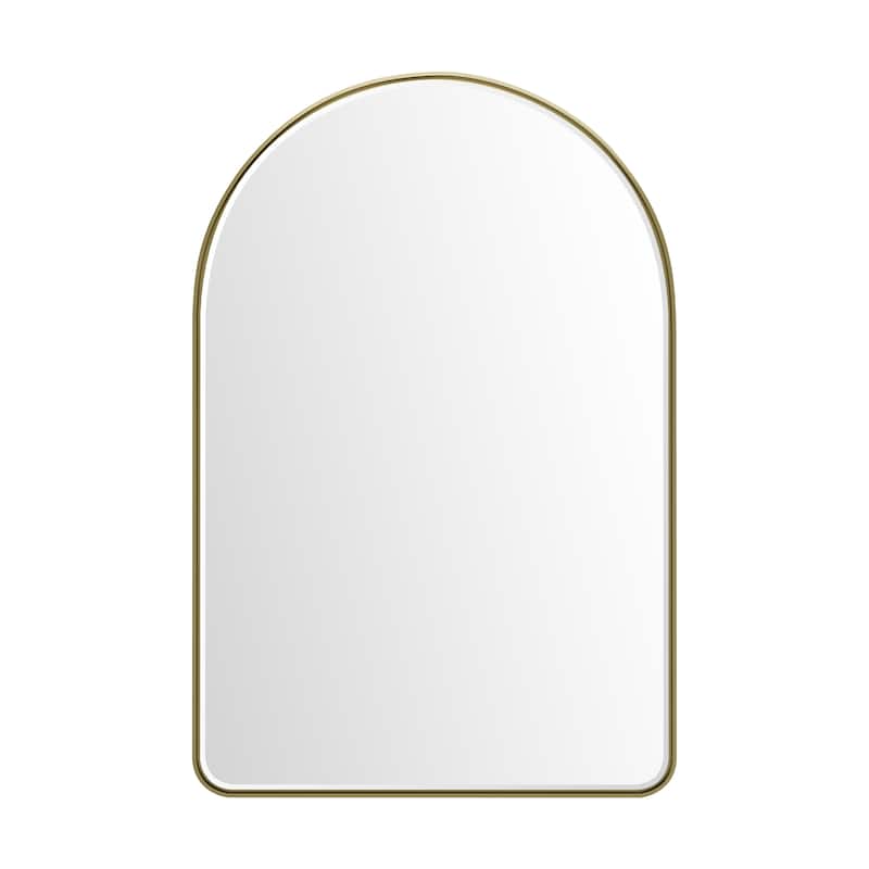 Rohe 24" Arched Mirror, Champagne Brass - 24 - Champagne