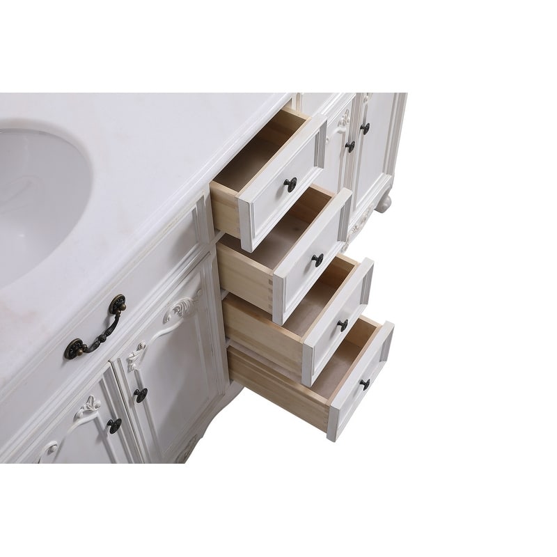 60" Double Bathroom Vanity Sink