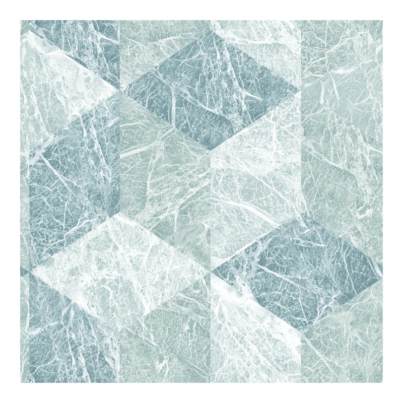 Origin Rizzo Light Blue Geometric Stone Wallpaper - 20.5 x 396 x 0.025