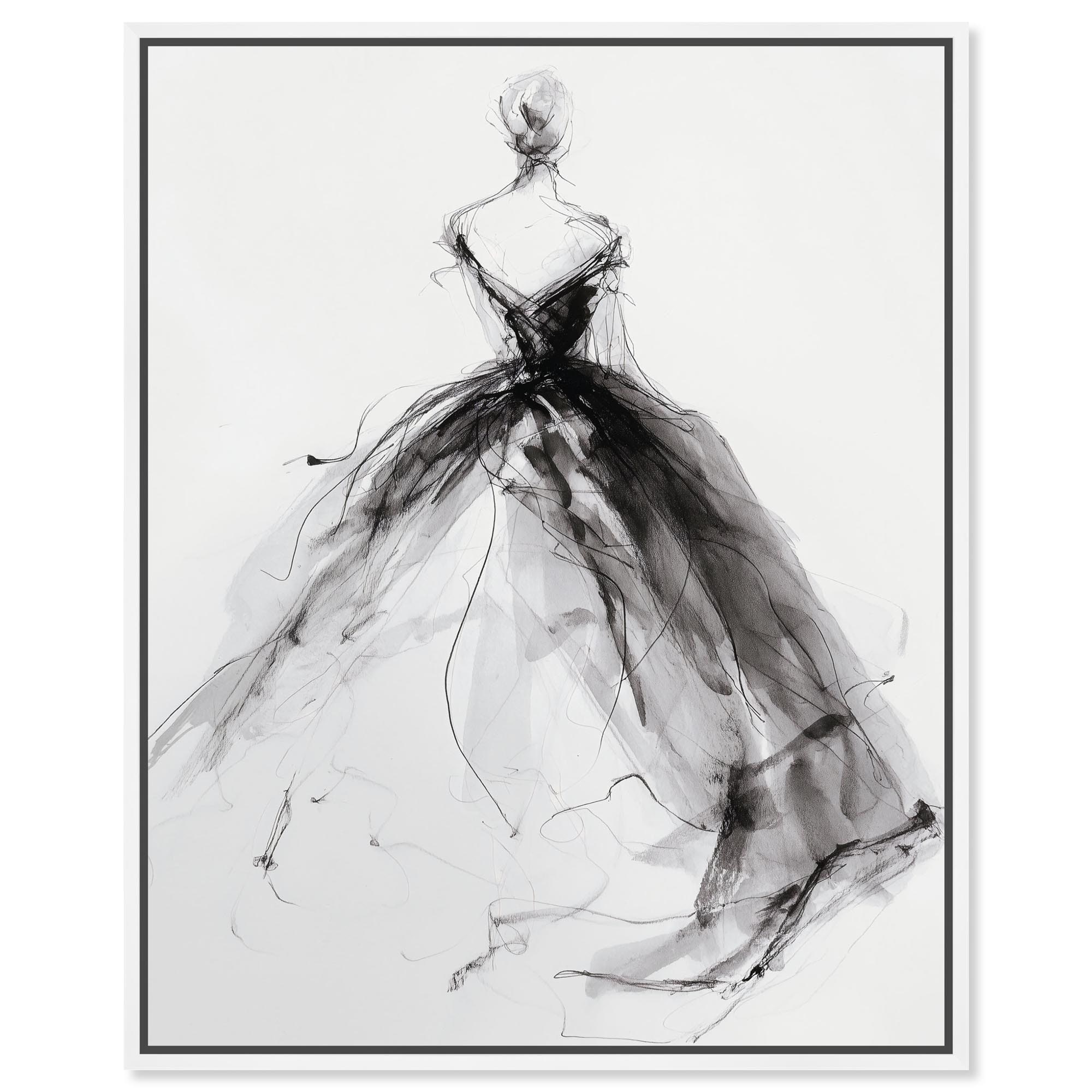 Ball Gown I Fashion Art Framed Canvas Print by Art Remedy