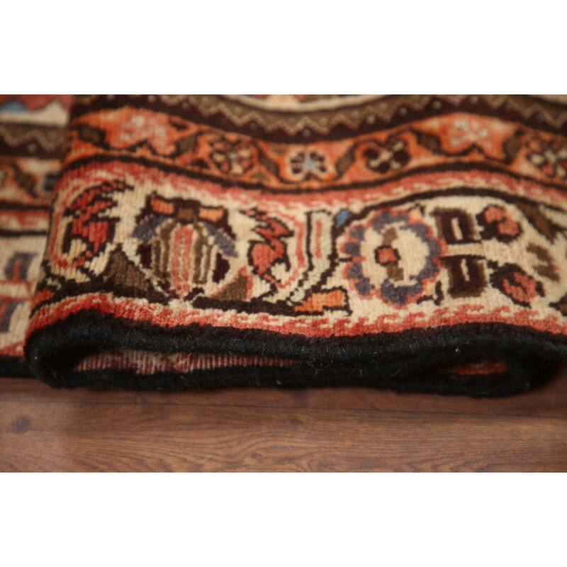 Hand Knotted Oriental 100% Wool Carpet Traditional Floral Oranges & Rust Lilian Area Rug - 10' 8'' X 4' 9''