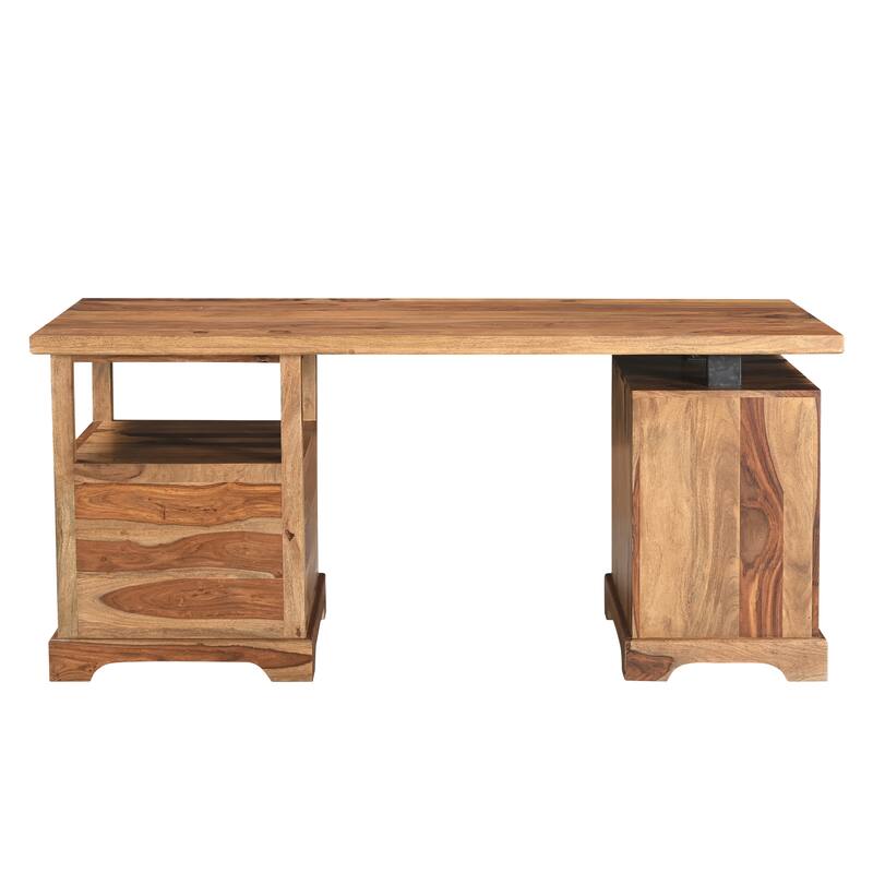 Avenue 2-piece Live Edge Solid Wood Desk Set