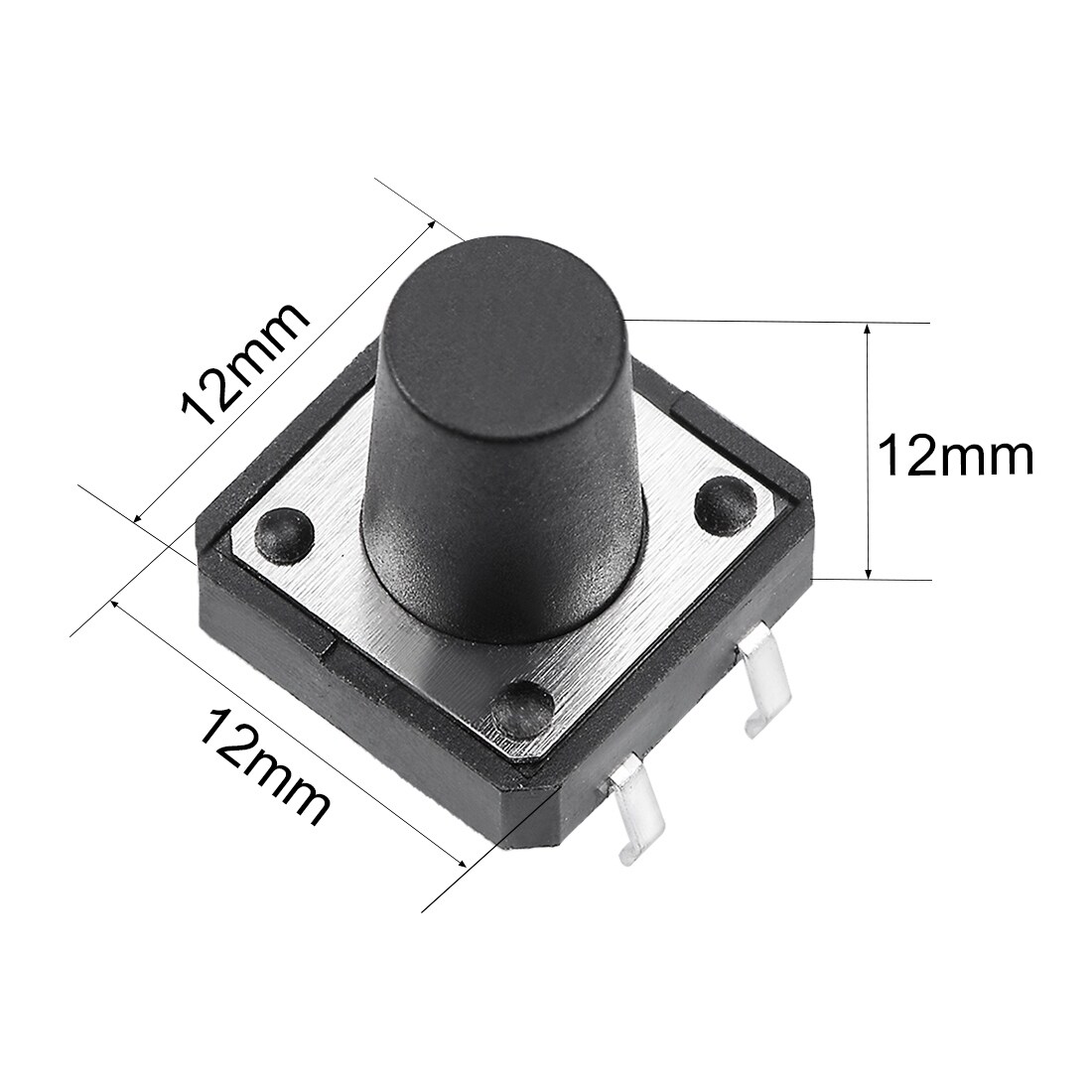 100Pcs 6x6x4.5mm Panel PCB Momentary Tactile Tact Push Button Switch 4Pin DIP LW 