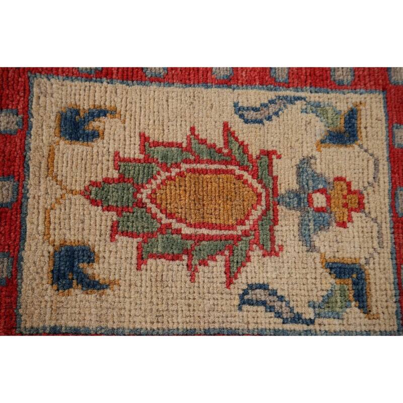 Garden Design Kazak Oriental Area Rug Handmade Wool Carpet - 4'3" x 6'2"