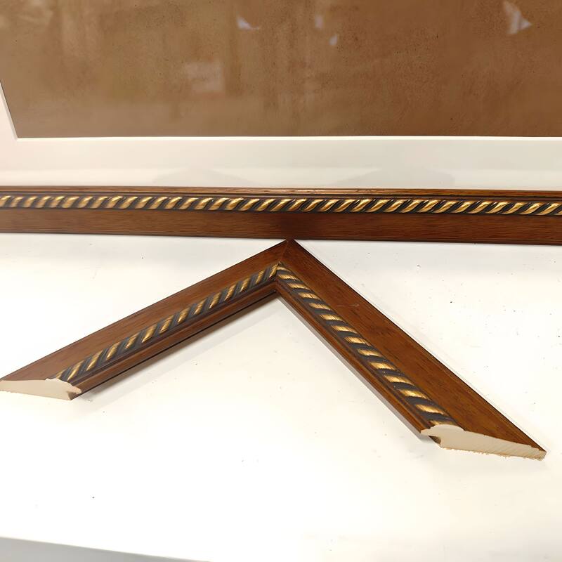 Set of 2 Peacock Feather Framed Wall Art - Replaceable Canvas Prints with Solid Wood Picture Frames, Elegant Botanical