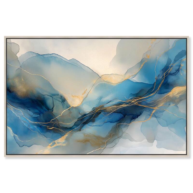 Postmodern Flow II Canvas by Art Remedy - 36" x 24" - Silver