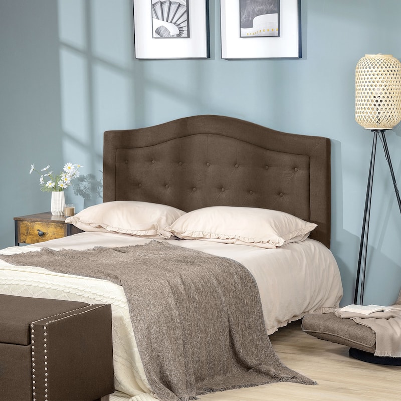 HOMCOM Upholstered Headboard, Button Tufted Bedhead Board, Home Bedroom Decoration for Full-Sized Beds