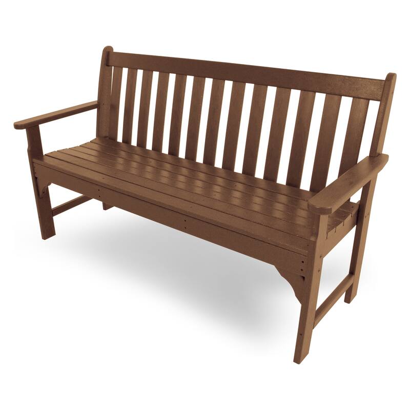 POLYWOOD Vineyard 60" Outdoor Bench - Teak