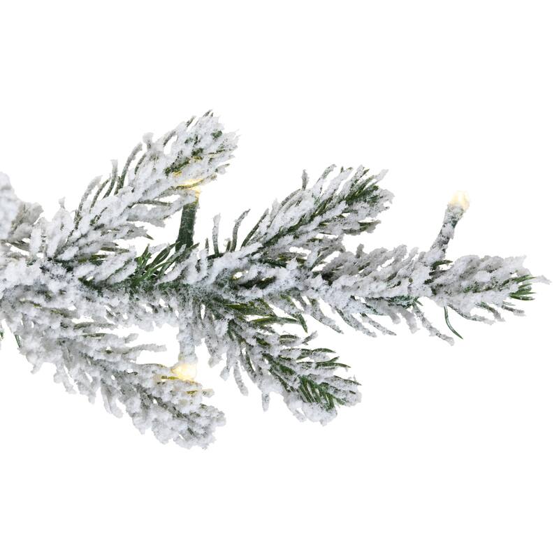 Real Touch™ Elite Pre-Lit Flocked Kodiak Pine IPT Artificial Christmas Tree - 6' Dual Color LED - 6 Foot