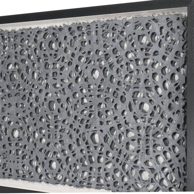 HUJI Papier-Mache Ripples Shadow Box Wall Decor