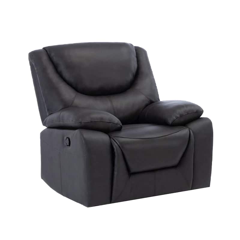 Contemporary Top Grain Leather Upholstered Recliner