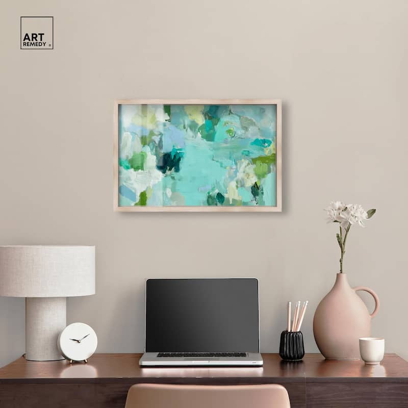 Alista Green Blues Shadowbox by Art Remedy