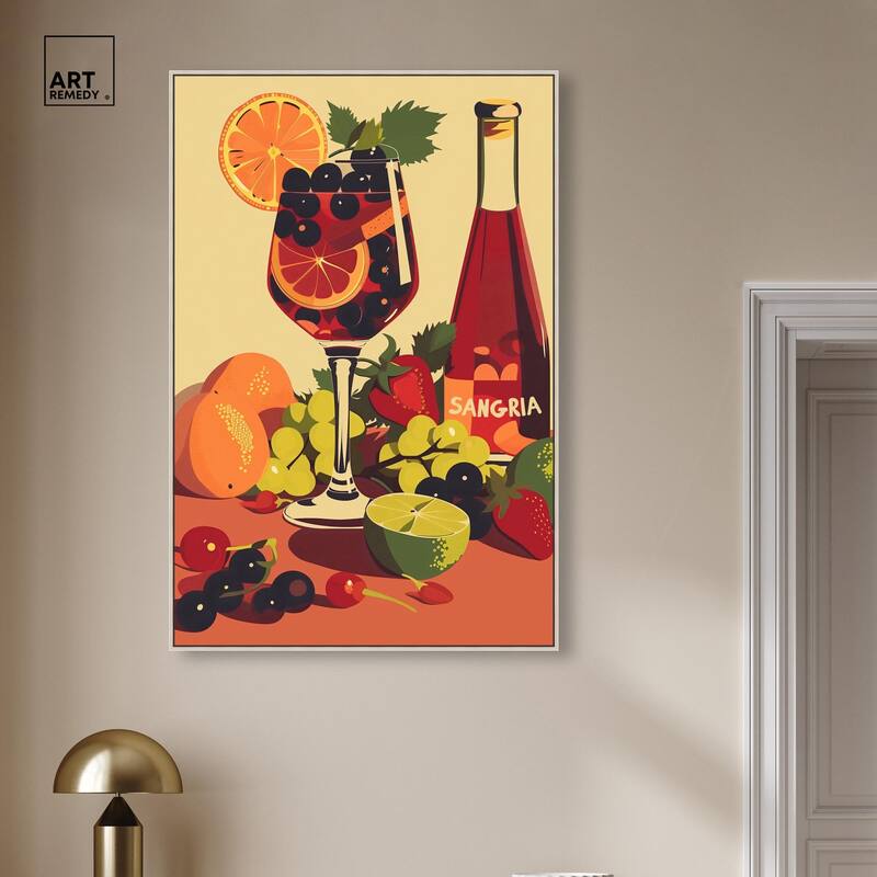 Sangria Drink Canvas by Art Remedy