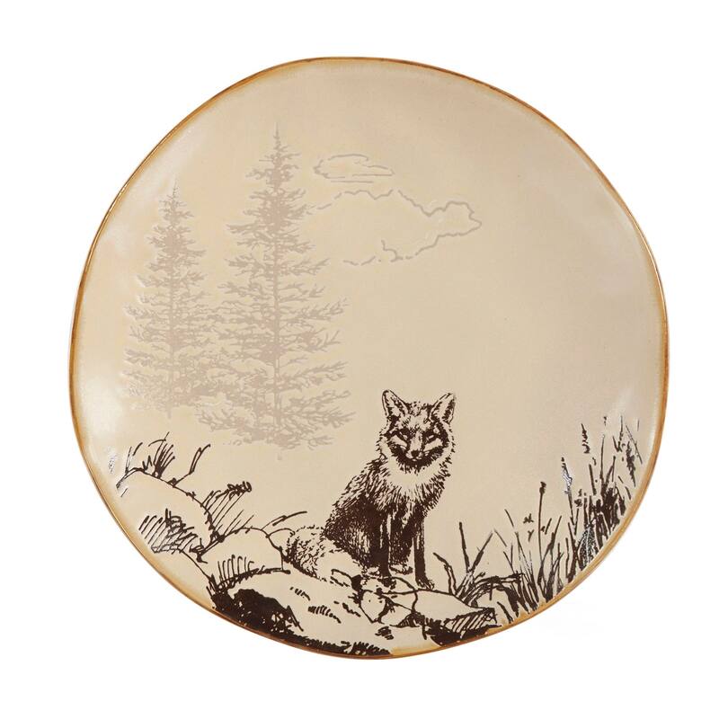 Paseo Road by HiEnd Accents White Pine Ceramic Dinnerware Set, 16PC