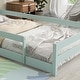 preview thumbnail 32 of 33, Twin Size Wood bed with House-shaped Headboard Floor bed with Fences