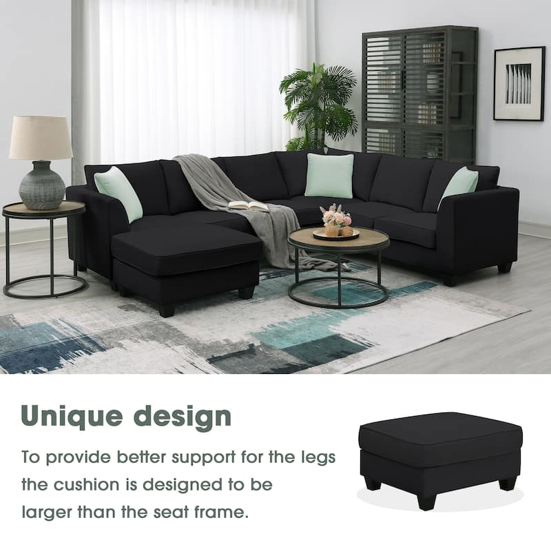 Sectional Sofa Couches Living Room Sets 7 Seats Modular Sectional Sofa ...