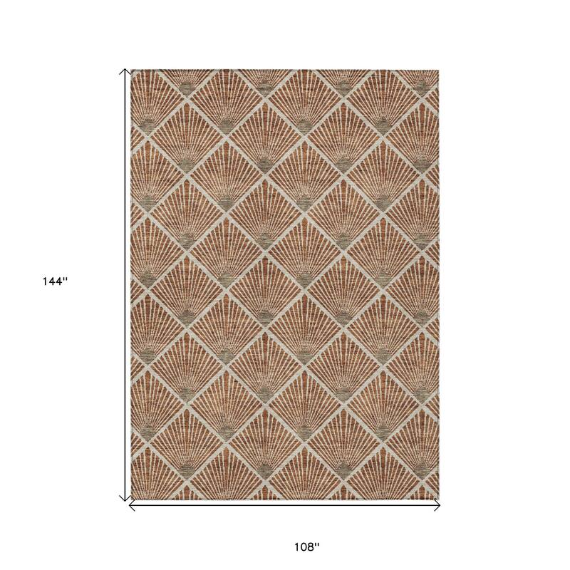 HomeRoots Geometric Transitional Rectangle Outdoor Rug